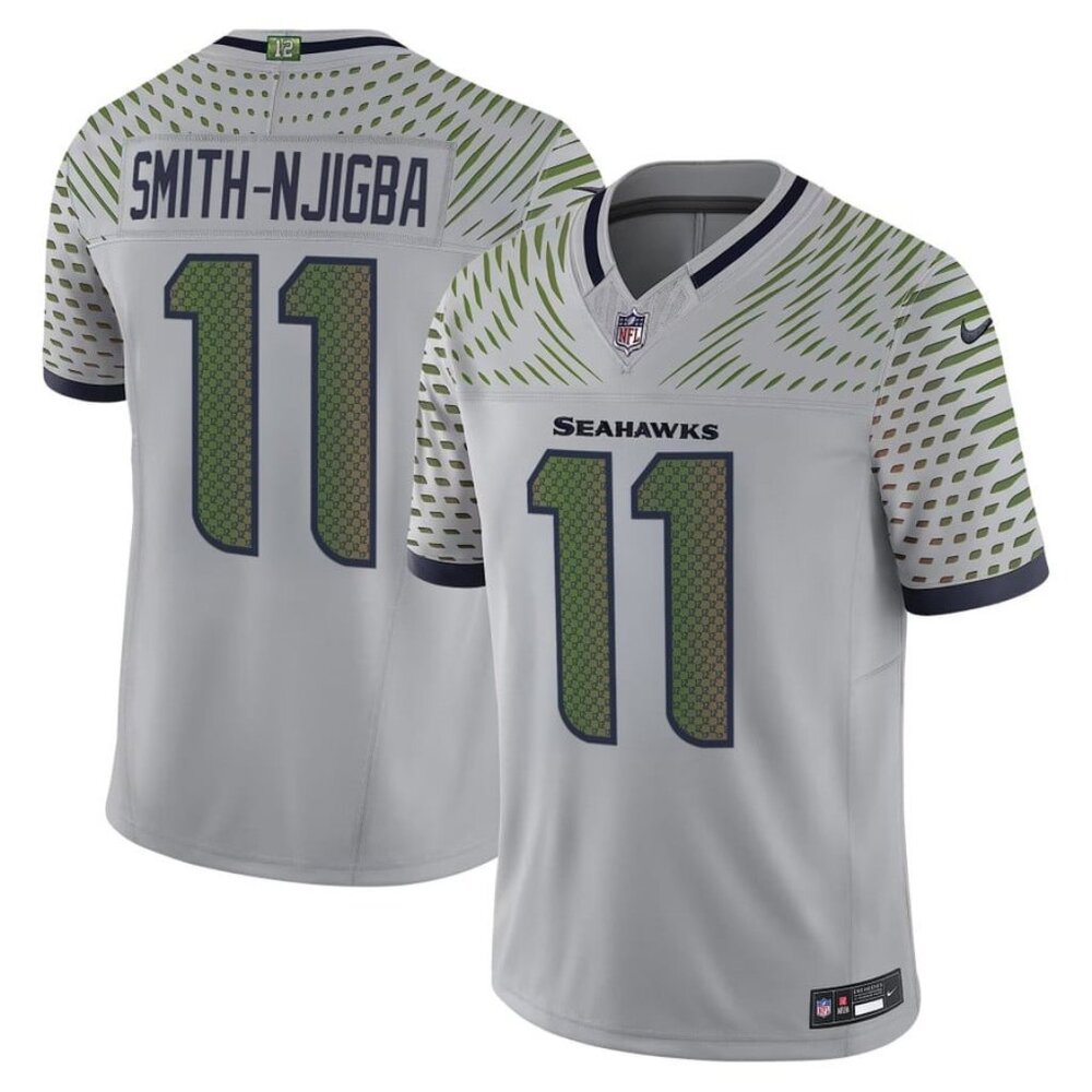 Mens or Youths Select Jaxon Smith-Njigba Vapor Stitched Jersey Gray